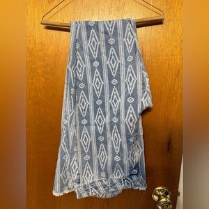 Rock & Roll Cowgirl Blue and White Aztec Wide Leg Jeans